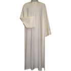 Alba lisa de zíper frontal beige