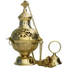 Incensário de metal | Botafumeiro dourado