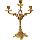 Candelabro de bronze para três velas
