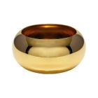 Candeleiro de mesa de metal dourado
