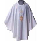 Casulla de poliéster e lana com IHS dorado branco