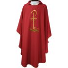 Casula sacerdotal bordada | Preço económico vermelho