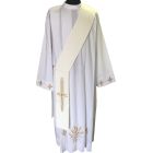 Estola para diácono | Bordado Cruz dourada beige