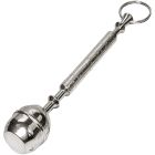 Hisopo de metal niquelado | 21 cm. longo