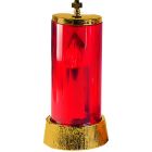 Lâmpada do Santíssimo elétrica com vaso vermelho