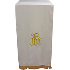Paño cobre atril com IHS bordado branco