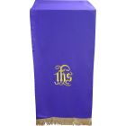 Paño cobre atril com IHS bordado morado