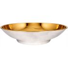 Patena de prata lisa com 10 cm de diâmetro