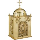 Sagrario de bronze decorado com cáliz e IHS