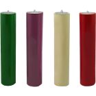 Velas de cera líquida para Advento | Quatro cores | 25 cm.