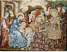 Tapiz de Natal: Adoração dos Reis à Criança