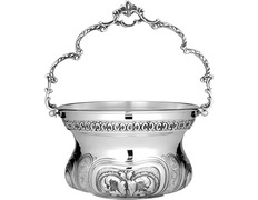 Adicionar ao carrinho Acetre de prata sem pé com elementos litúrgicos cincelados Acetre de prata sem pé com elementos litúrgicos cincelados