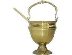 Adicionar ao carrinho Acetre dourado com base cincelada - 17,5 cm de altura Acetre dourado com base cincelada - 17,5 cm de altura