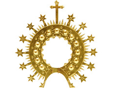 Aureola dourada modelo Virgem do Rocío