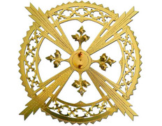 Aureola para Jesus com quatro brilhos lisos