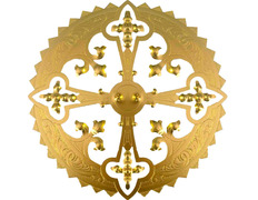Aureola de metal com Cruz interior