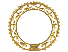 Aureola de metal dourado