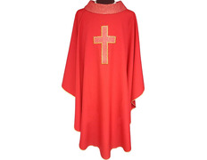 Adicionar ao carrinho Casulla quatro cores | Bordado Cruz Latina vermelho Casulla quatro cores | Bordado Cruz Latina vermelho