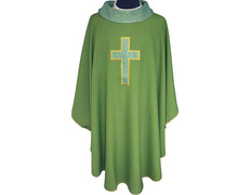 Adicionar ao carrinho Casulla quatro cores | Bordado Cruz Latina verde Casulla quatro cores | Bordado Cruz Latina verde