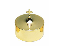 Caixa de formas lisa com banho de ouro de 24 kilates