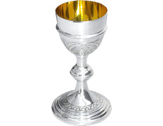 Adicionar ao carrinho Cálice de alpaca com gravuras litúrgicas Cálice de alpaca com gravuras litúrgicas