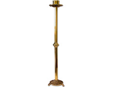 Adicionar ao carrinho Candeleiro de pé com base e bandeja decoradas dourados Candeleiro de pé com base e bandeja decoradas dourados