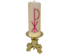 Adicionar ao carrinho Candeleiro de pé de bronze com vela de 8 cm. Candeleiro de pé de bronze com vela de 8 cm.