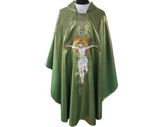 Adicionar ao carrinho Casulla bordado Cristo na Cruz Verde Casulla bordado Cristo na Cruz Verde