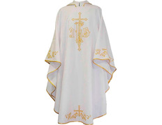 Adicionar ao carrinho Casulla de poliéster com Cruzes bordadas branca Casulla de poliéster com Cruzes bordadas branca