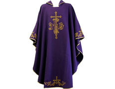 Adicionar ao carrinho Casulla de poliéster com Cruzes bordadas Casulla de poliéster com Cruzes bordadas