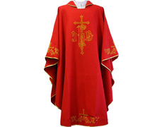 Adicionar ao carrinho Casulla de poliéster com Cruzes bordadas vermelho Casulla de poliéster com Cruzes bordadas vermelho
