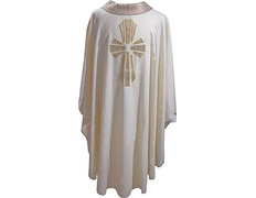 Adicionar ao carrinho Casula de lã com Cruz de seda bege Casula de lã com Cruz de seda bege