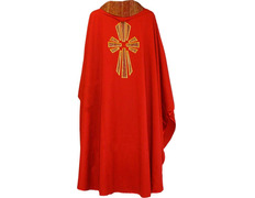 Casula de lã com Cruz de seda vermelho
