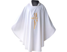 Adicionar ao carrinho Casulla bordada | 75% poliéster e 25% lana branco Casulla bordada | 75% poliéster e 25% lana branco