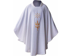 Adicionar ao carrinho Casulla de poliéster e lana com IHS dorado branco Casulla de poliéster e lana com IHS dorado branco