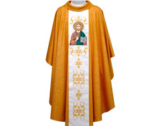 Adicionar ao carrinho Casulla de lana e lúrex com estolon central bordado Casulla de lana e lúrex com estolon central bordado