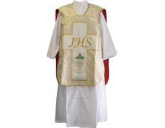 Adicionar ao carrinho Casulla romana em brocado beige e ouro Casulla romana em brocado beige e ouro