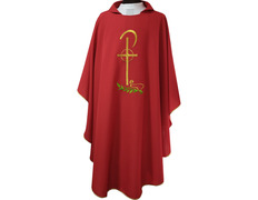 Casula sacerdotal bordada | Preço económico vermelho