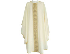 Adicionar ao carrinho Casulla de poliéster com galão central dourado beige Casulla de poliéster com galão central dourado beige