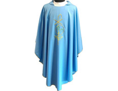 Adicionar ao carrinho Casula de padre bordada á venda em seis cores azul Casula de padre bordada á venda em seis cores azul