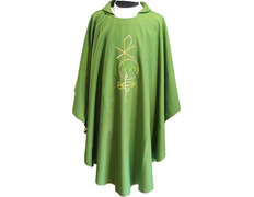 Adicionar ao carrinho Casula de padre bordada á venda em seis cores verde Casula de padre bordada á venda em seis cores verde