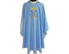 Adicionar ao carrinho Casulla mariana com emblema e coroa bordadas Casulla mariana com emblema e coroa bordadas