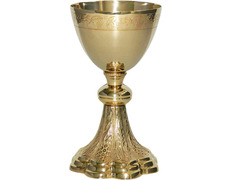 Adicionar ao carrinho Cálice de metal dourado com uvas e espigas Cálice de metal dourado com uvas e espigas