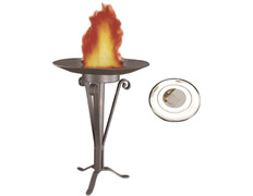 Suporte, disco e prato de Fogo Santo para Páscoa