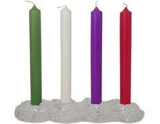 Coroa de adviento com base em cristal