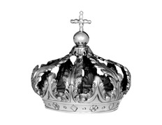 Coroa de prata para Virgem | Orbe e Cruz