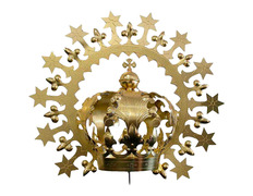Coroa imperial com aureola de estrelas e flores de lis