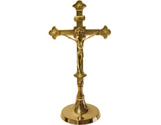 Crucifijo de sobremesa fabricado em bronze
