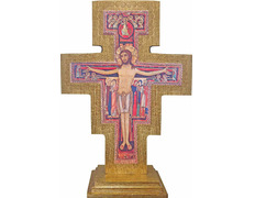 Adicionar ao carrinho Cruz de São Damião de madeira para mesa Cruz de São Damião de madeira para mesa
