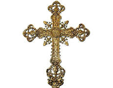 Adicionar ao carrinho Cruz em bronze com INRI e elementos litúrgicos Cruz em bronze com INRI e elementos litúrgicos